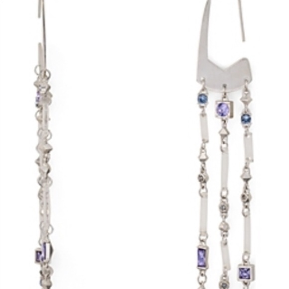 NWT Kendra Scott RARE & Retired Corza Earrings Silver Mix STUNNING! - Picture 10 of 15